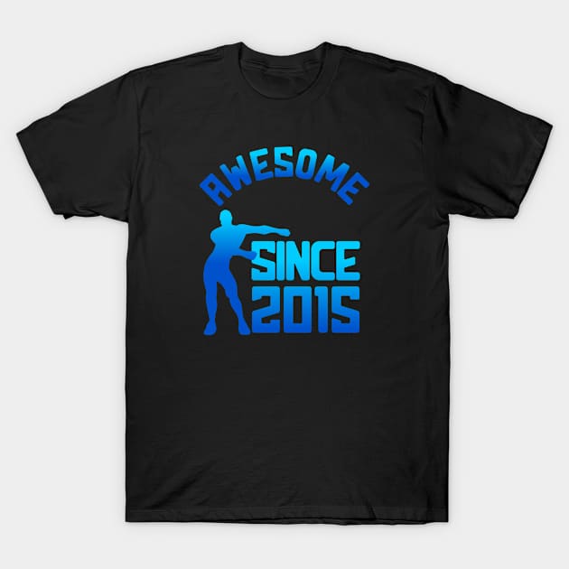 Flossing Awesome Since 2015 5th years Birthday Gift T-Shirt by cecatto1994